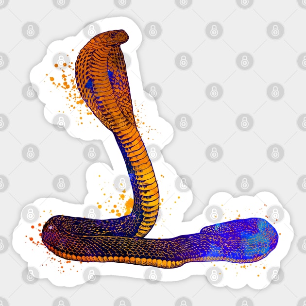 Colorful cobra Sticker by Modern Medieval Design